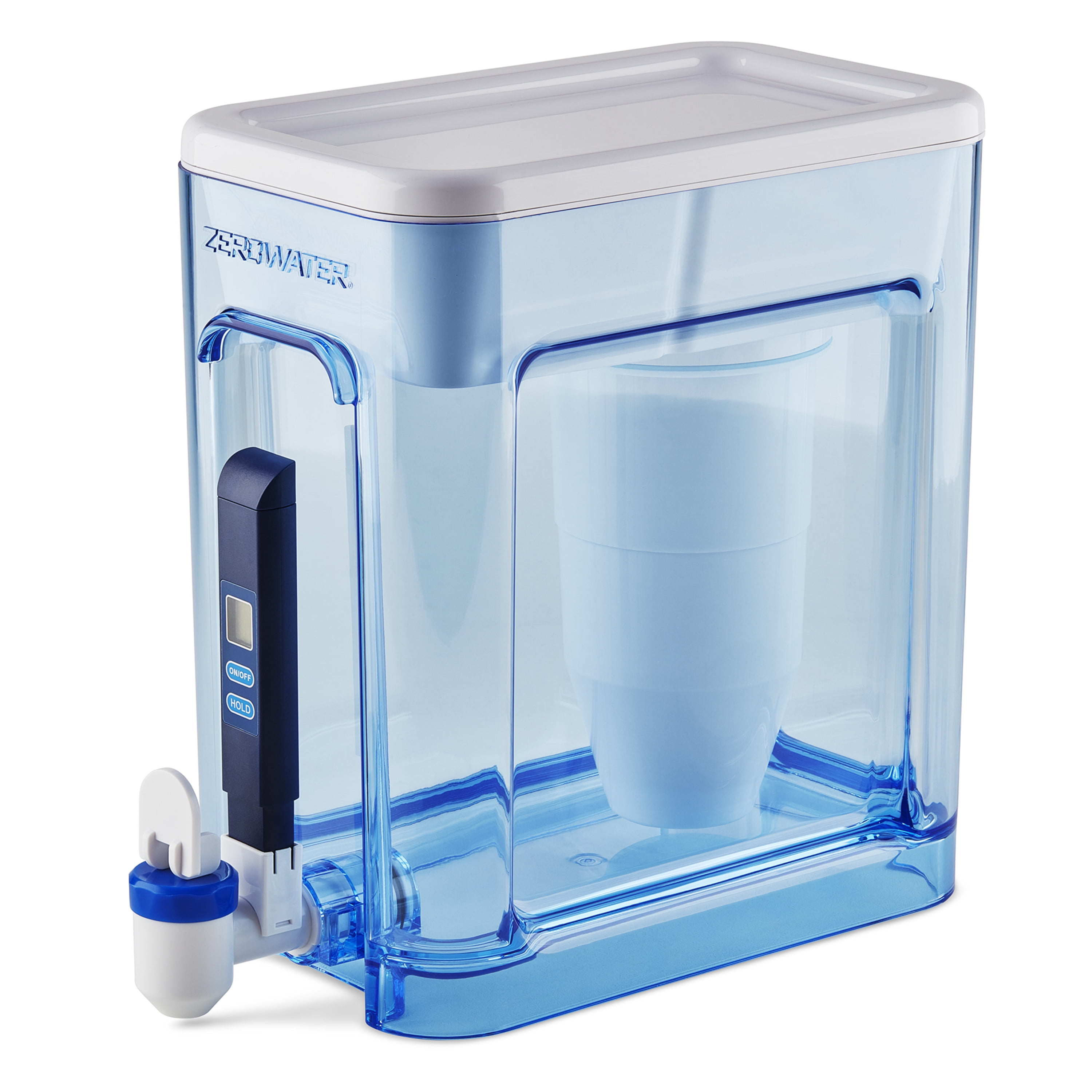 Picture of Zerowater 4020736 Ready-Read 22 Cups Water Filtration Dispenser, Blue & White