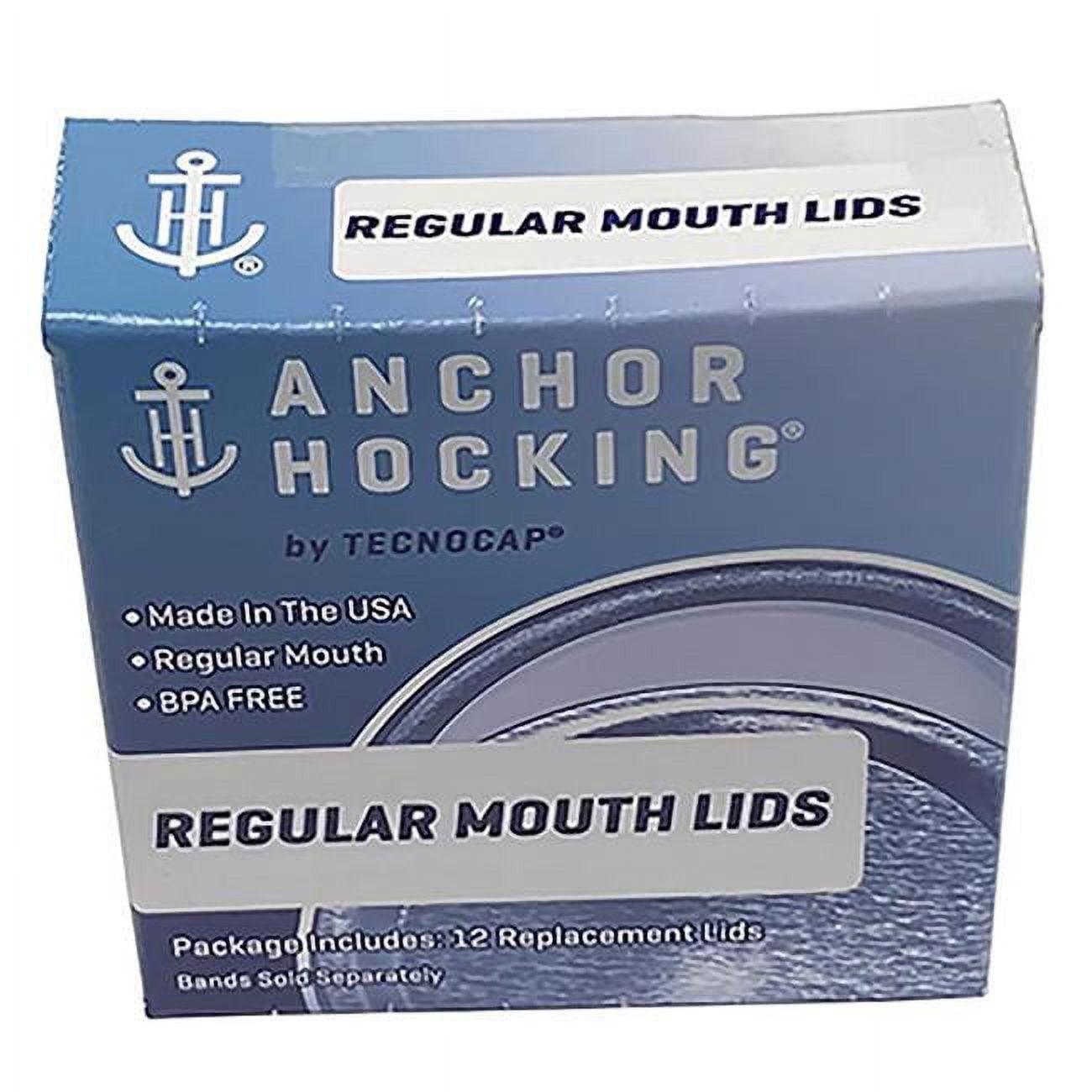 Picture of Tecnocap 6065601 Anchor Hocking Regular Mouth Canning Lid, Gold - Pack of 12 - Pack of 24