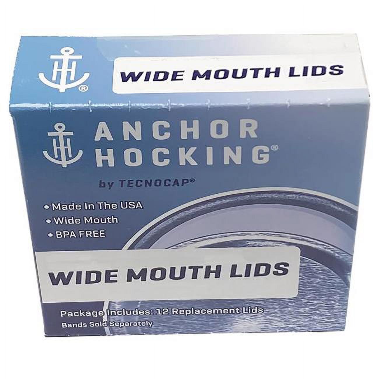 Picture of Tecnocap 6065602 Anchor Hocking Wide Mouth Canning Lid, Gold - Pack of 12 - Pack of 24