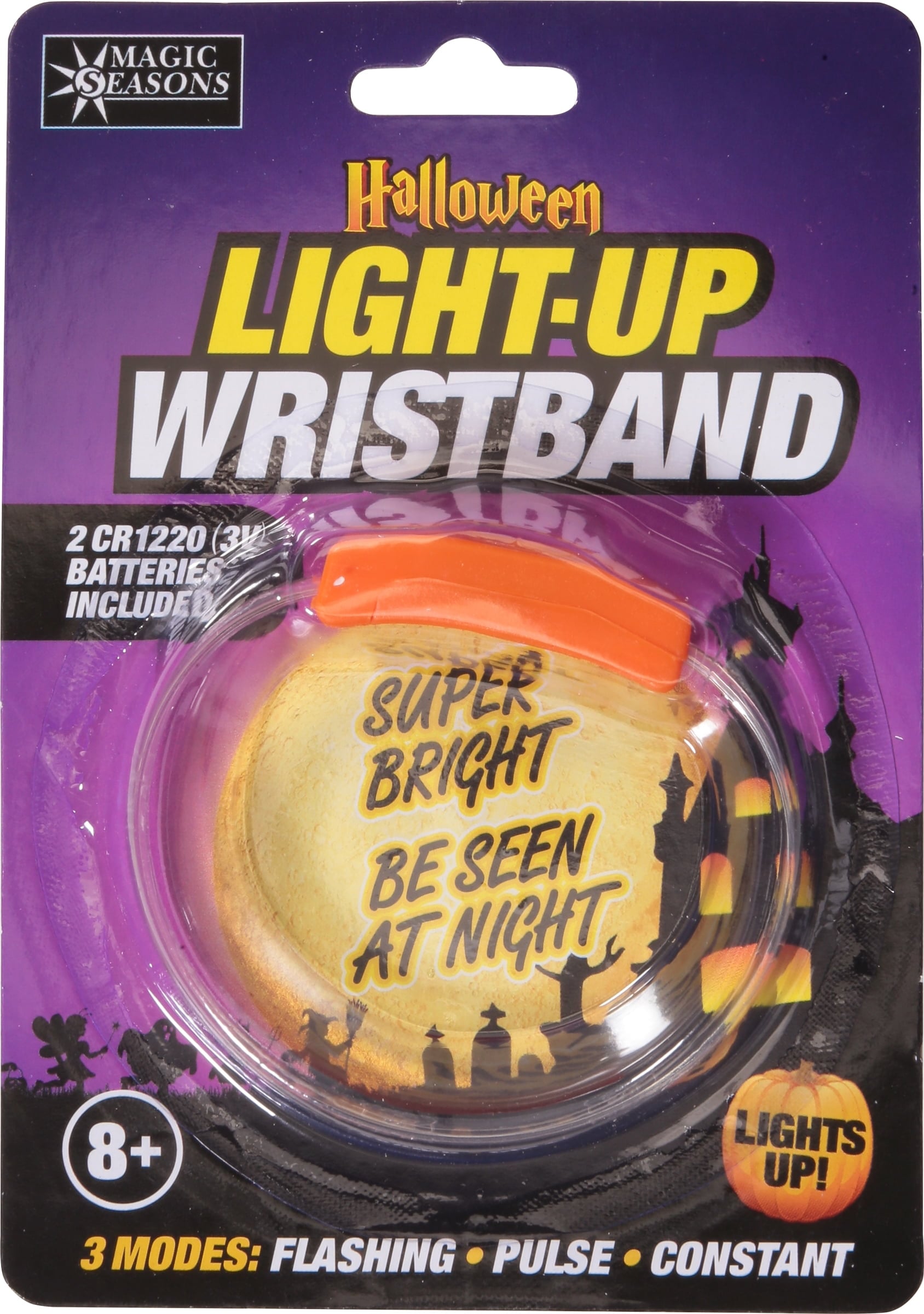 9007930 Magic Seasons Fun Flashers LED Halloween Light-Up Wristband - Pack of 24