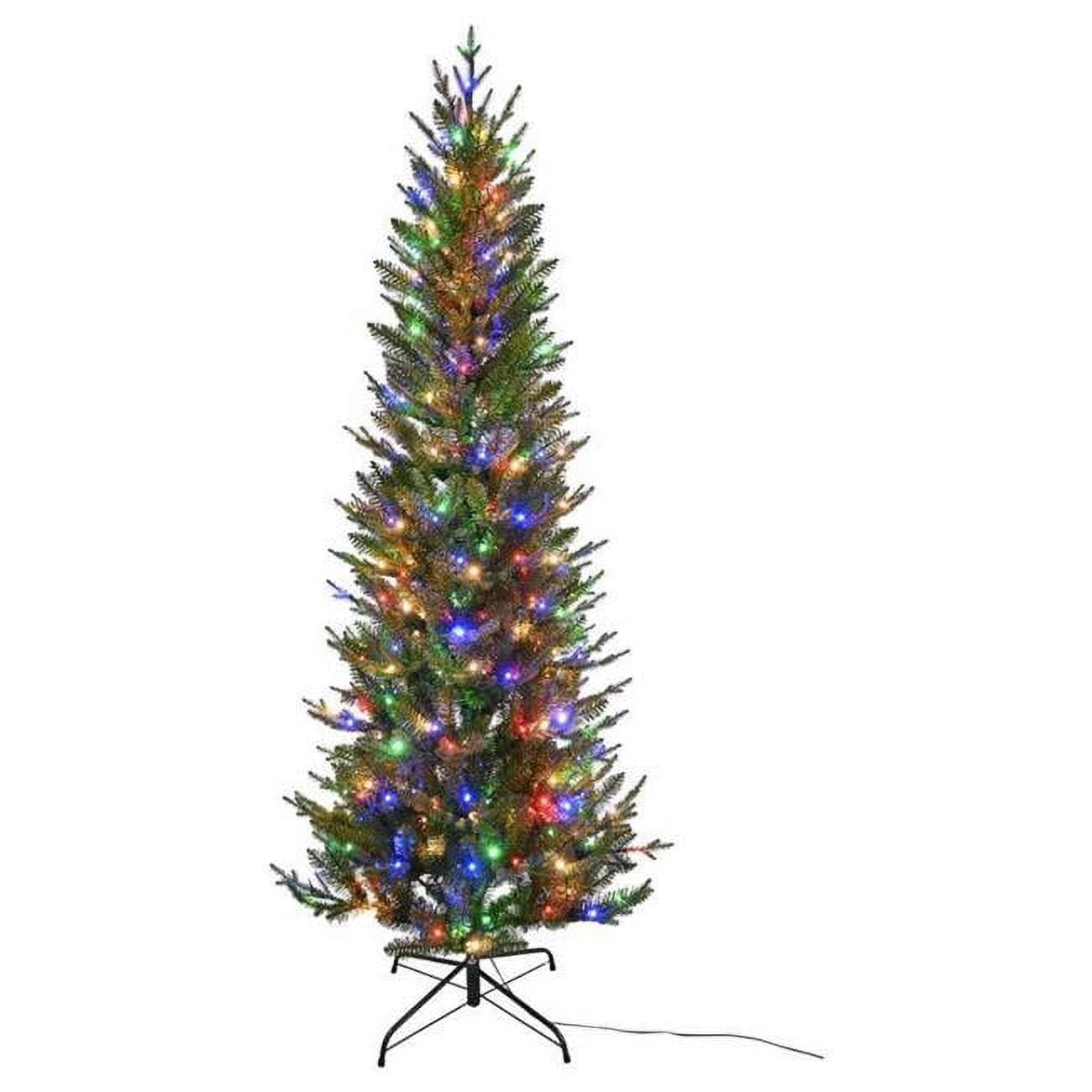 9086639 7 ft. Slim LED Majestic Fraser Fir Color Changing Christmas Tree, Multi Color - 350 Count