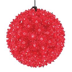 Celebrations LED Red 100L T5 Starlight Sphere 7.5 in. Hanging Decor