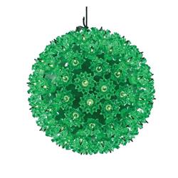 9086645 7.5 in. LED Starlight Sphere Hanging Decor, Green
