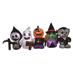 Picture of Celebrations 9086861 4 ft. Prelit Happy Halloween Characters Inflatable