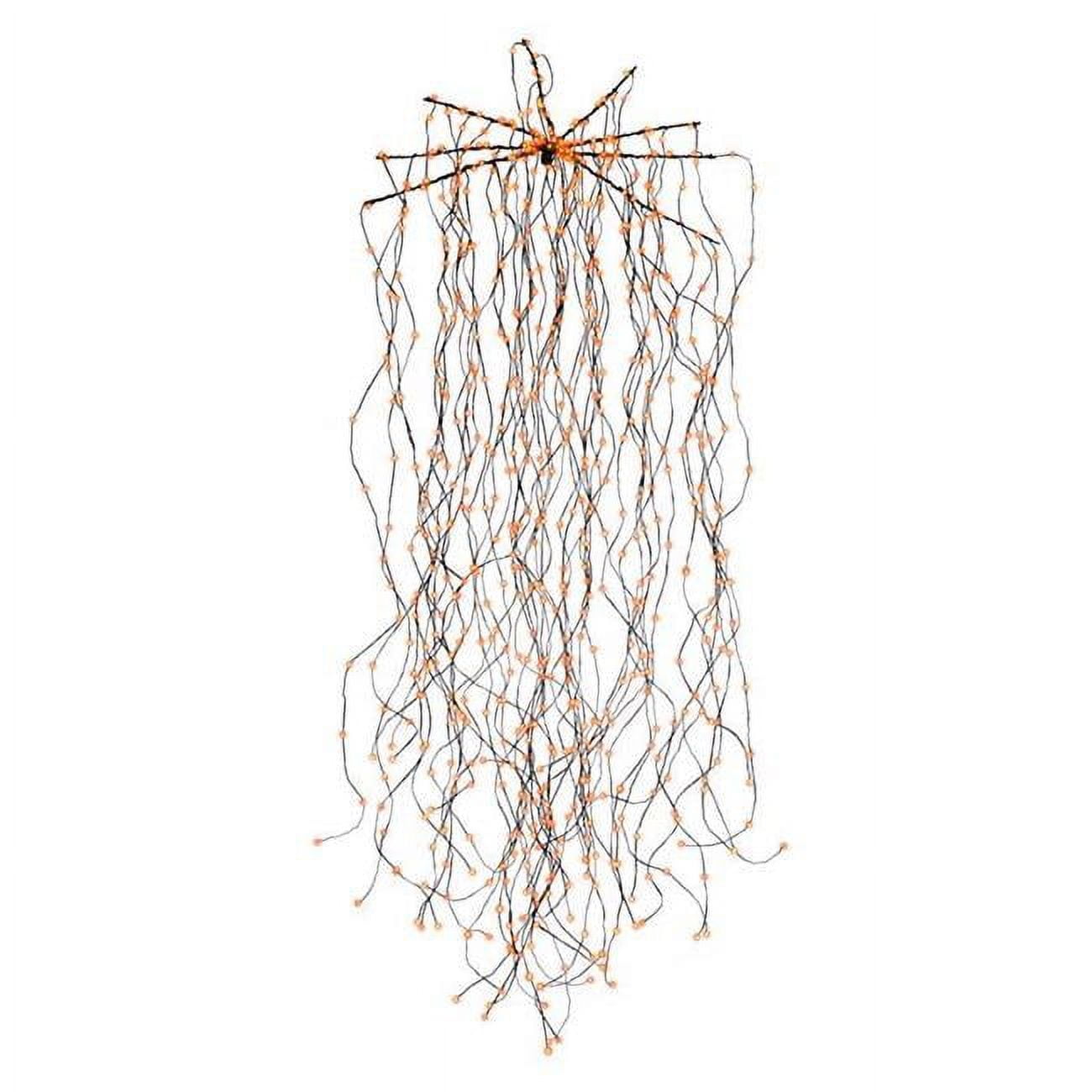Orange 450 ct 4.9 in. LED Prelit Big Seed Waterfall Light Hanging Decor