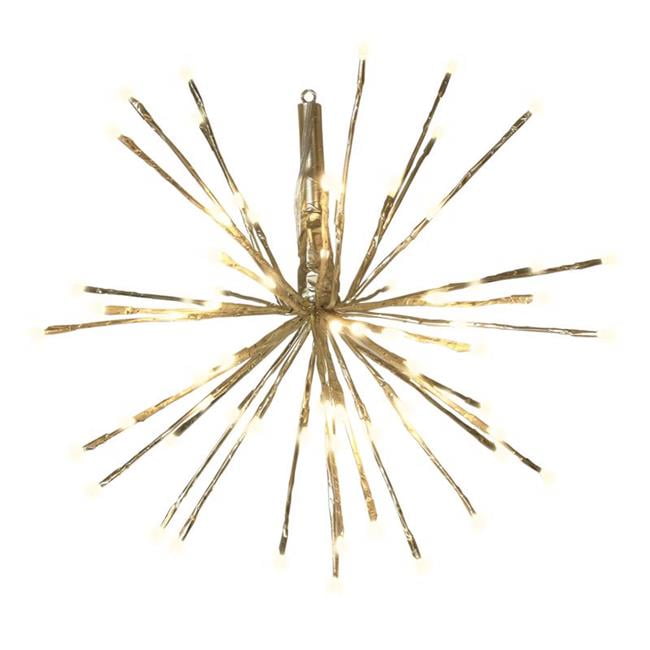 9086763 16 in. LED Radiant Blast Pathway Decor, Warm White & Gold