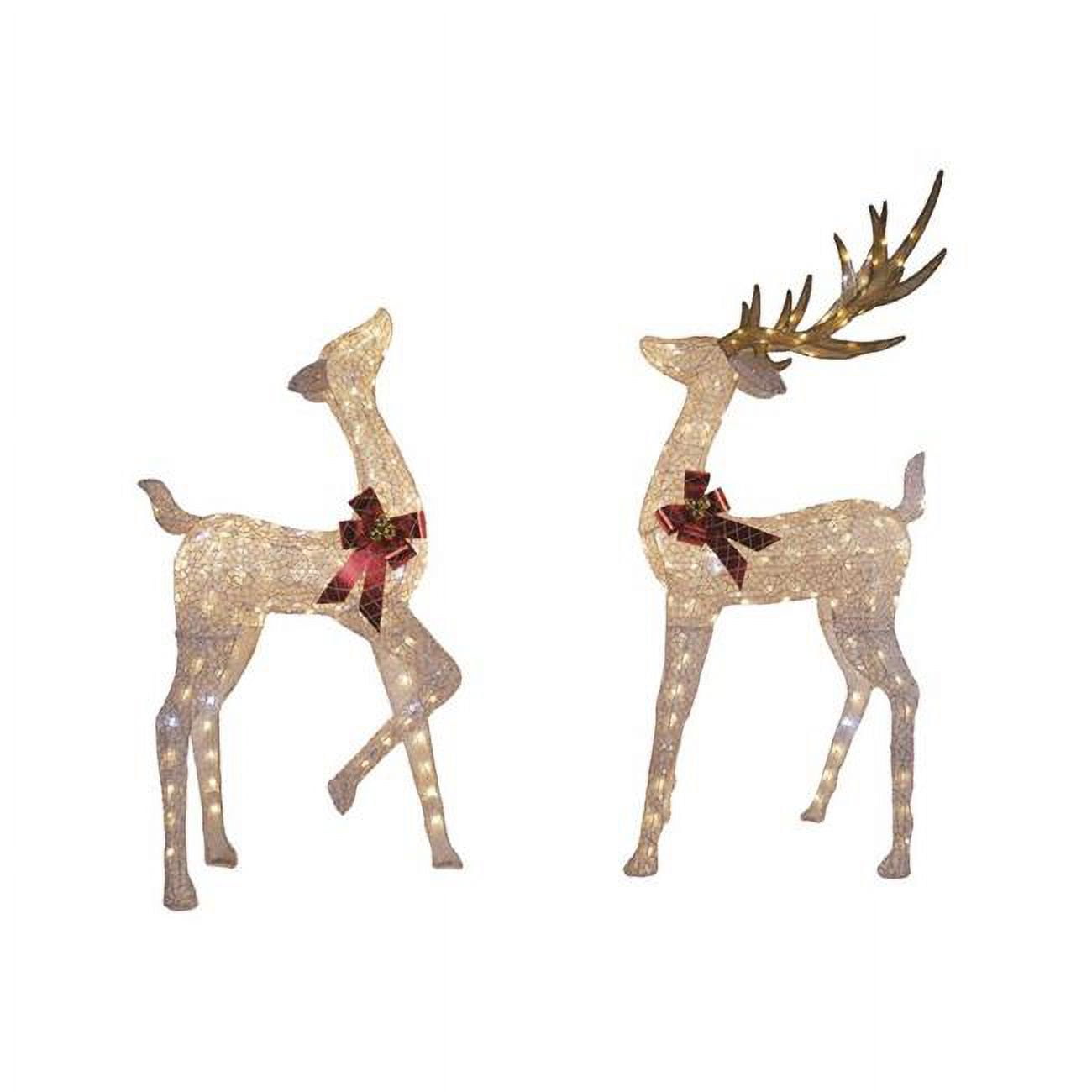 6 ft. LED Buck & Doe Yard Decor, Warm White
