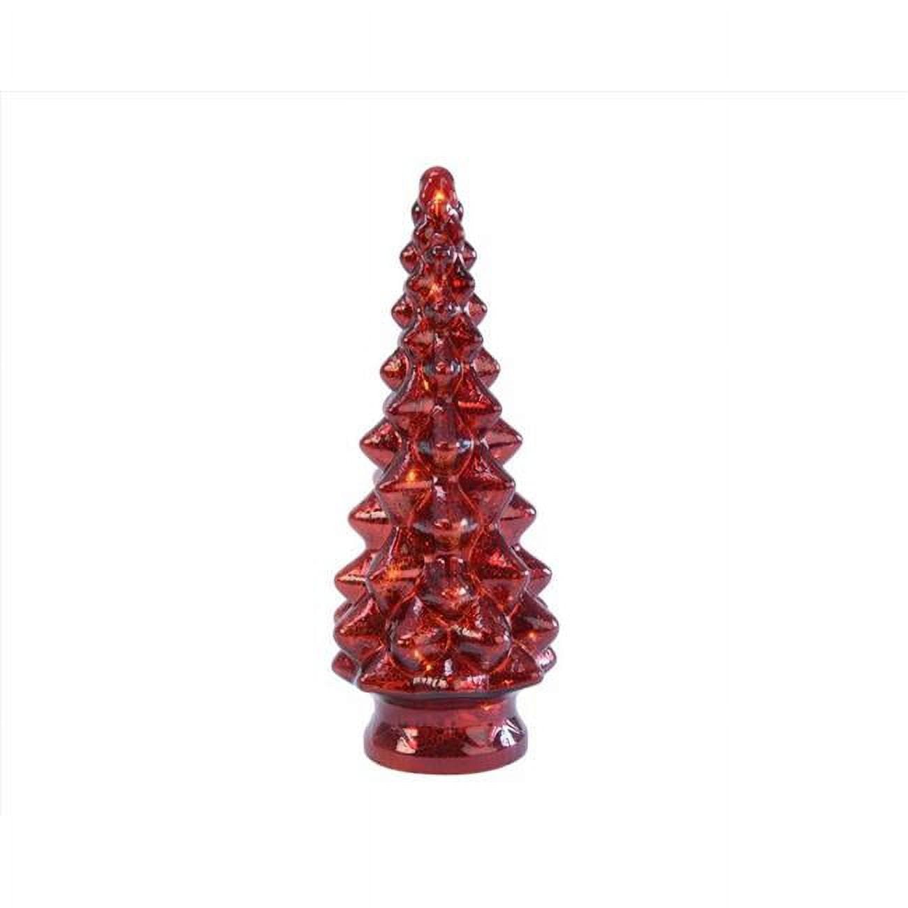 13 in. LED Lighting Christmas Tree, Red - Pack of 6
