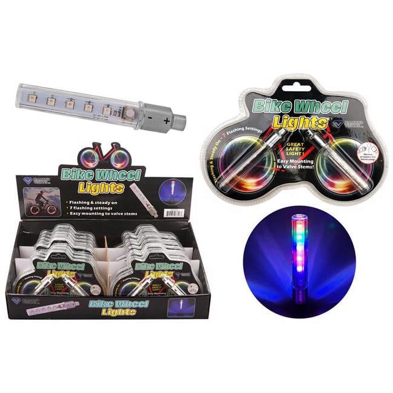 Plastic Deluxe Bike Wheel Lights, Multi Color - Pack of 18