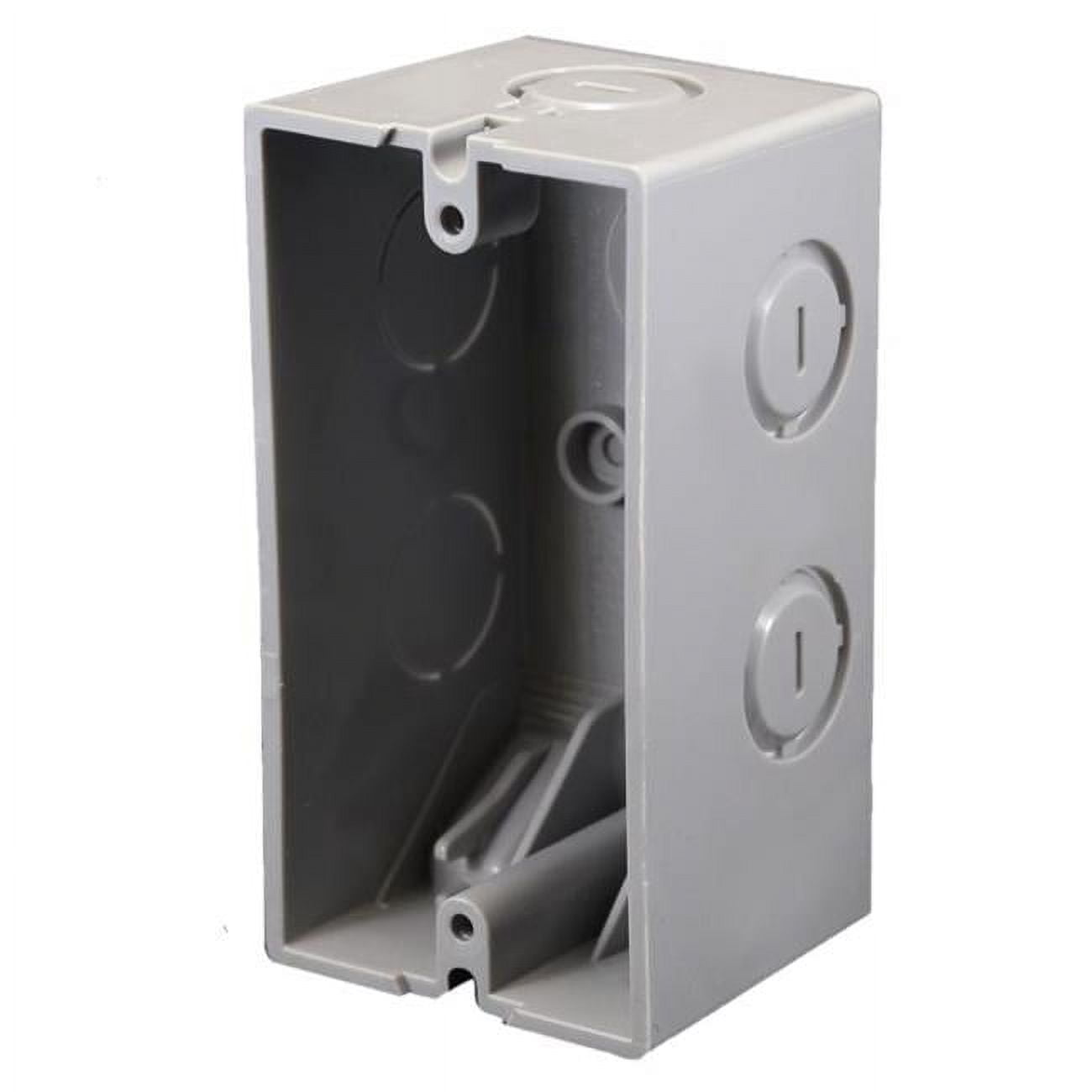Picture of Cantex 3012627 12 cu. in.   Work Rectangle Thermoplastic 1 Gang Utility Handy Box&#44; Gray