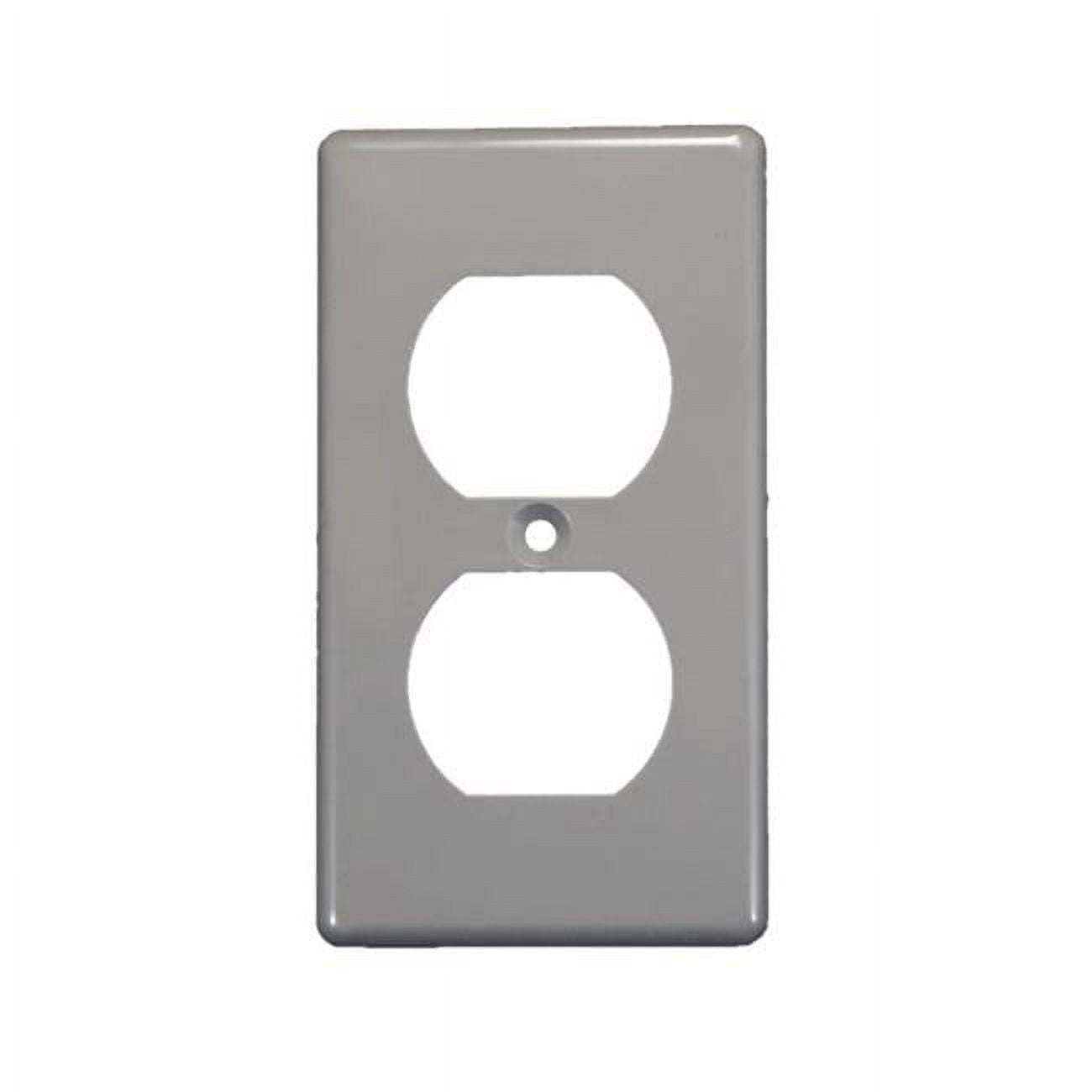 Picture of Cantex 3012630 Box Rectangle Thermoplastic 1 Gang Duplex Box Cover&#44; Gray