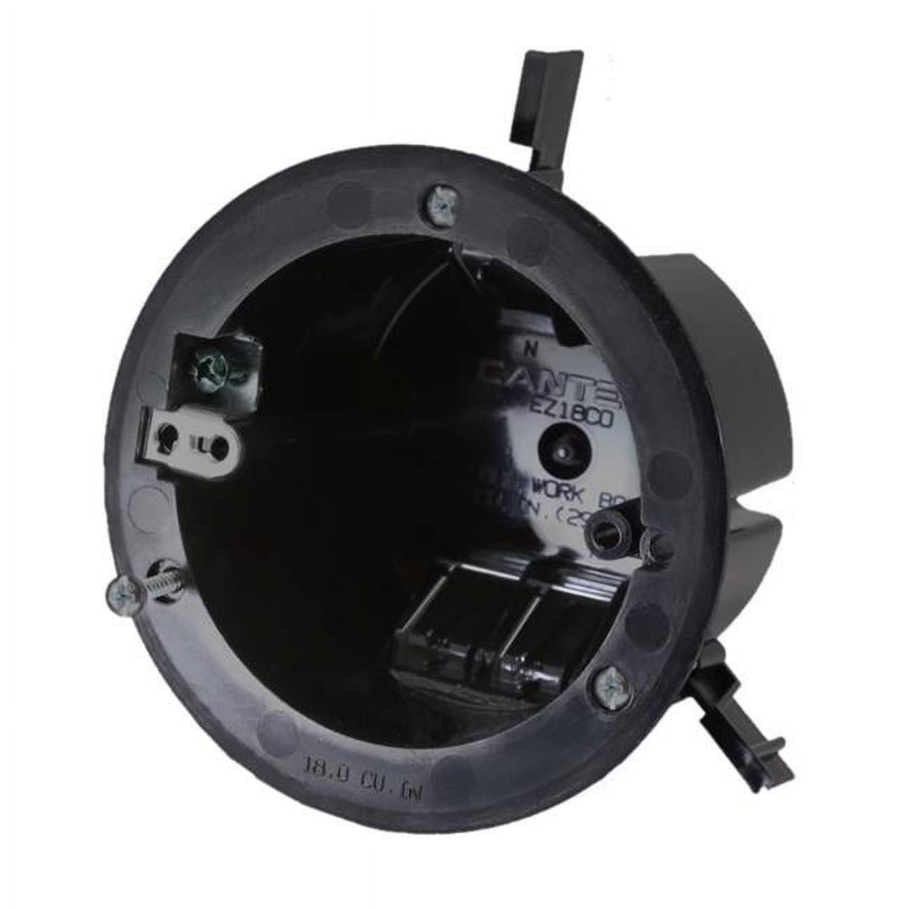 Picture of Cantex 3012629 18 cu. in. Old Work Round Polycarbonate Ceiling Box&#44; Black