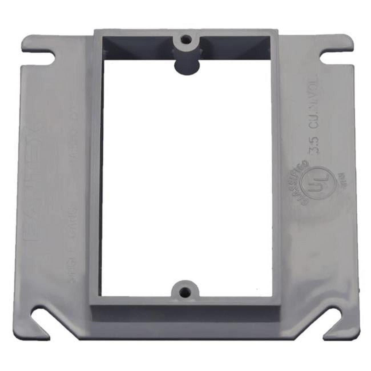Picture of Cantex 3012637 Rectangle PVC 1 Gang Mud Ring&#44; Gray