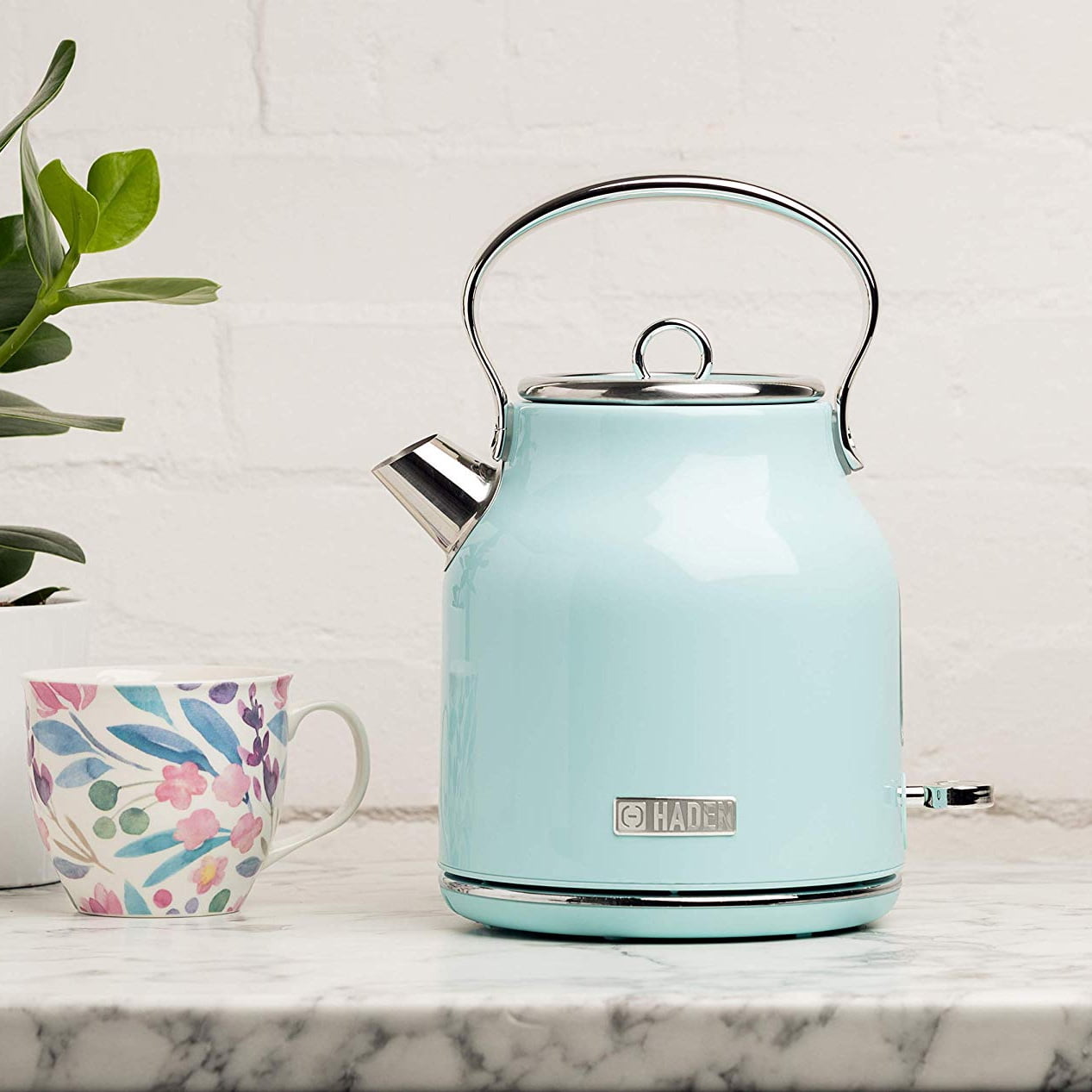 Picture of Haden 6067816 1.7L Heritage Traditional Stainless Steel Electric Tea Kettle&#44; Turquoise