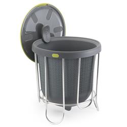 Kitchen Composter - Gray & Silver - 1 Gallon - Durable Plastic Design