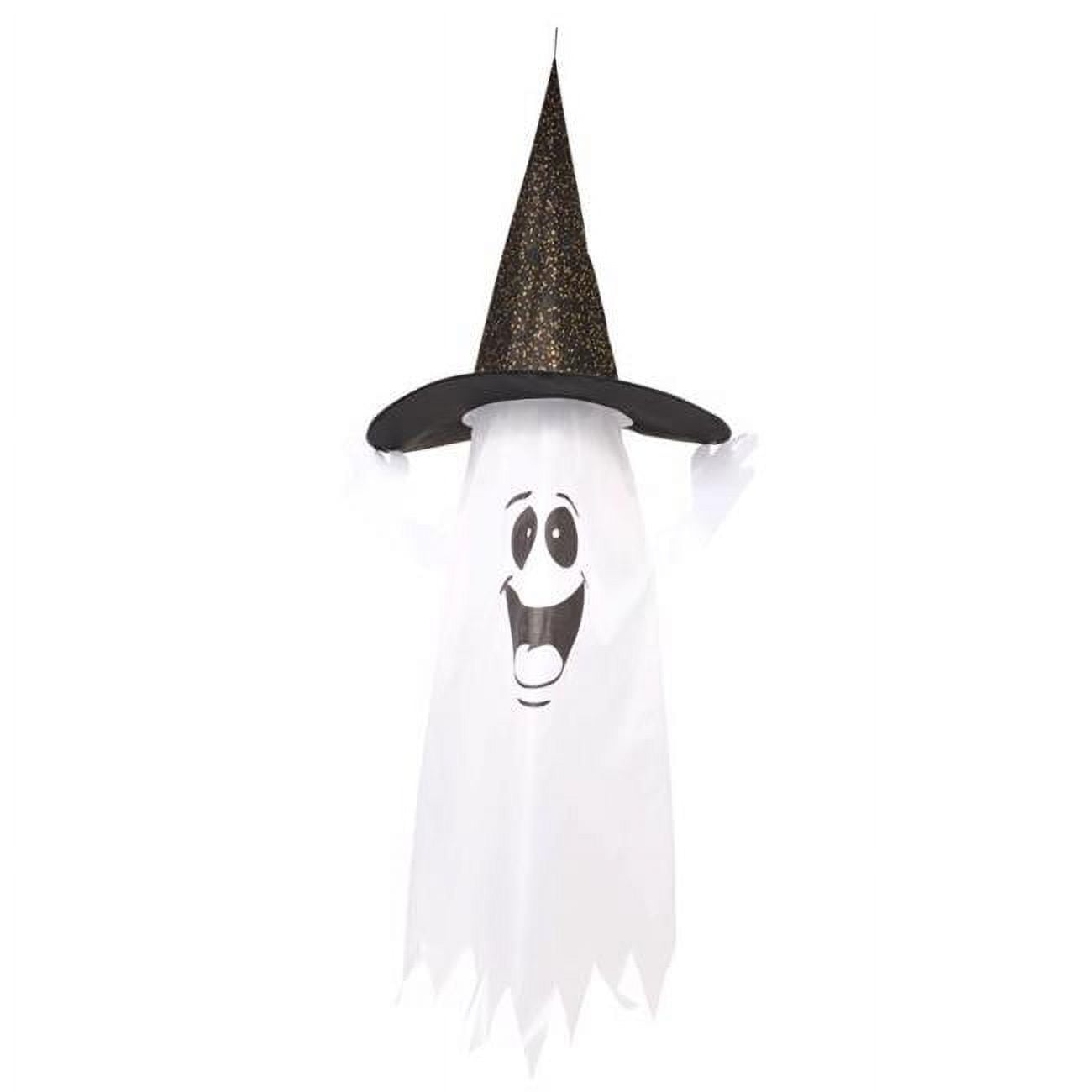 5 ft.  Prelit Ghost with Witch Hat Halloween Decor