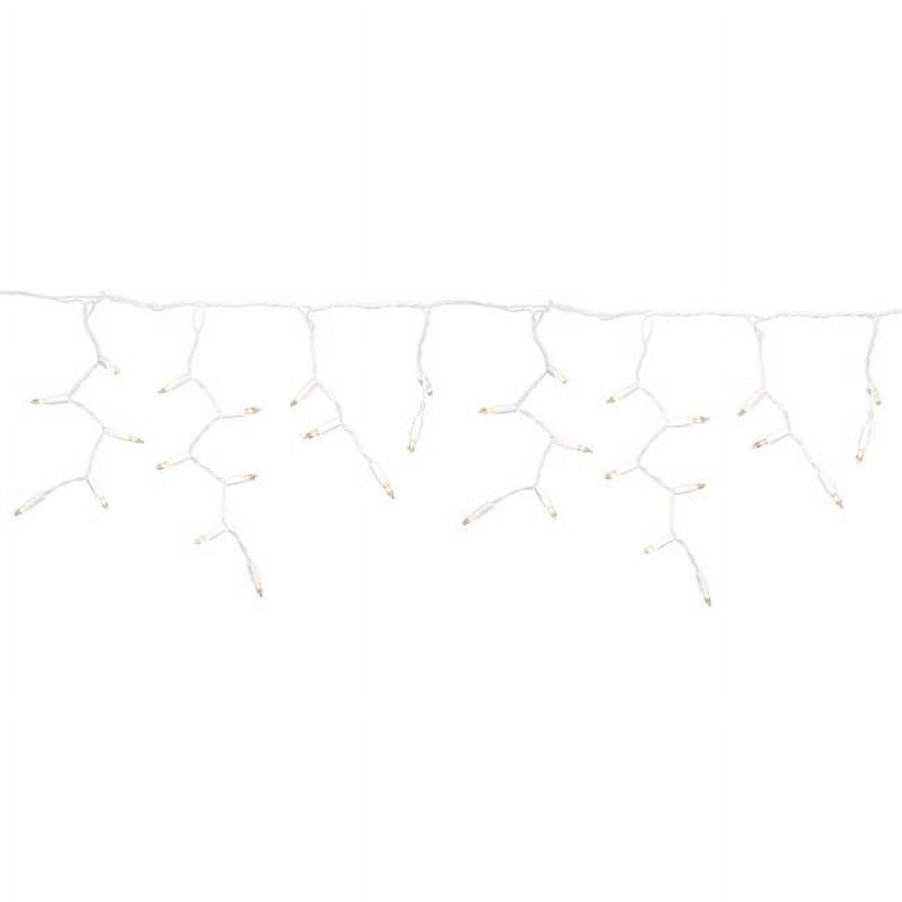 9086482 9.5 ft.Platinum LED T5 Icicle Christmas Lights, Warm White - 100 Count