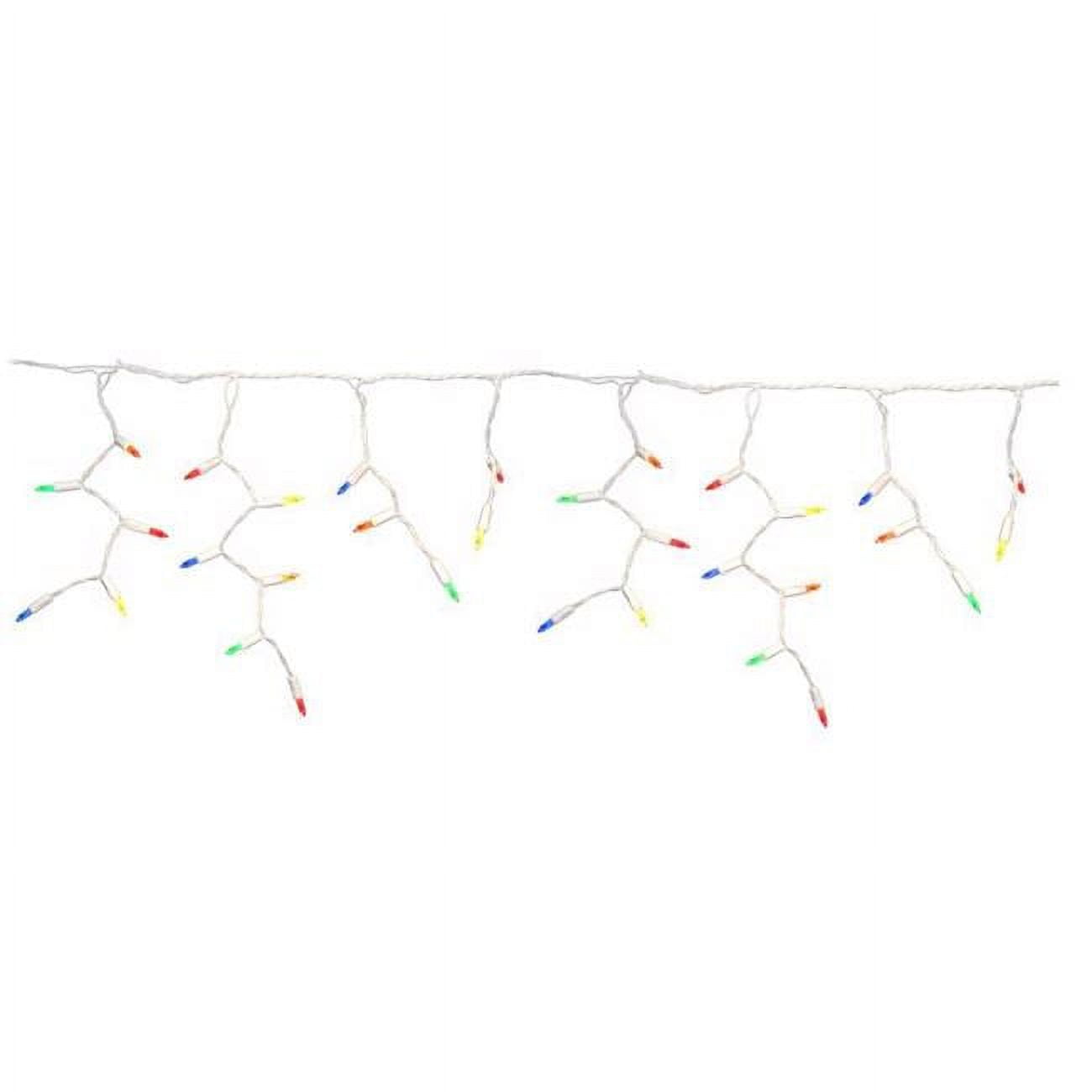 9.5 ft. Platinum LED T5 Icicle Christmas Lights, Multi Color - 100 Count
