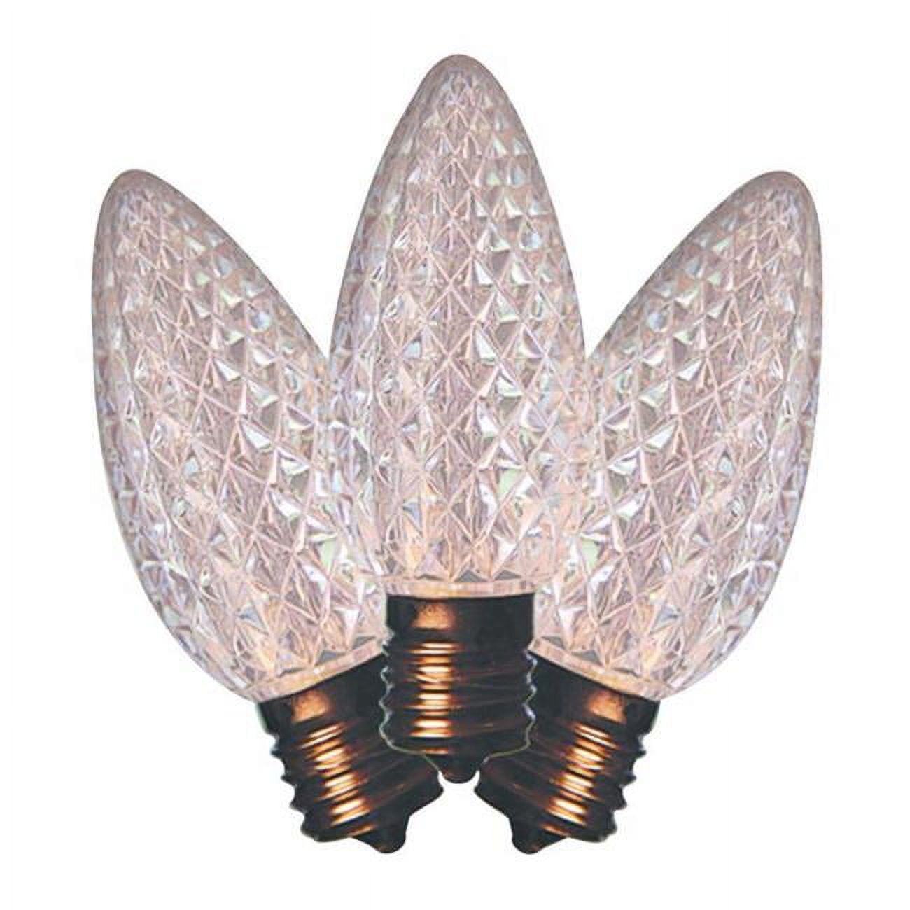 9087114 LED C9 Replacement Christmas Light Bulbs, Pure White - 25 Count