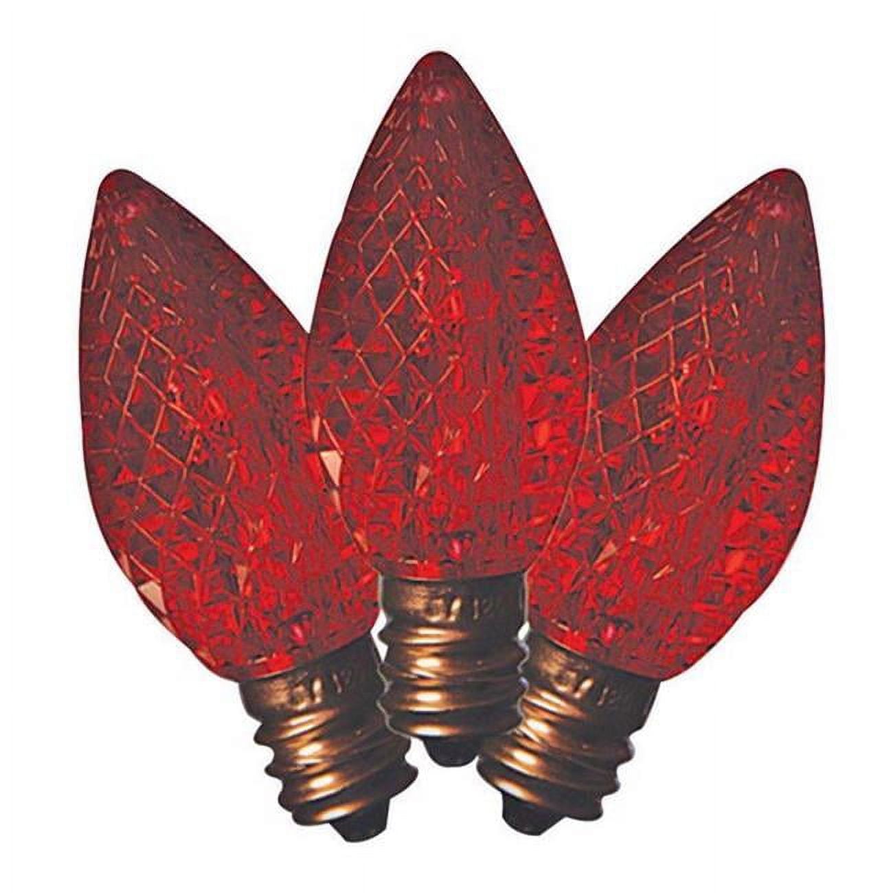 9087116 LED C9 Replacement Christmas Light Bulbs, Red - 25 Count