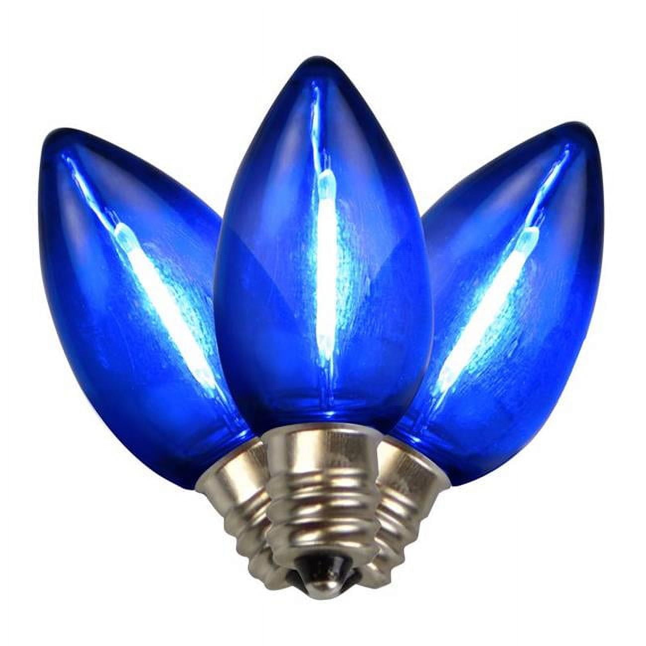 LED C7 Replacement Christmas Light Bulbs, Blue - 25 Count