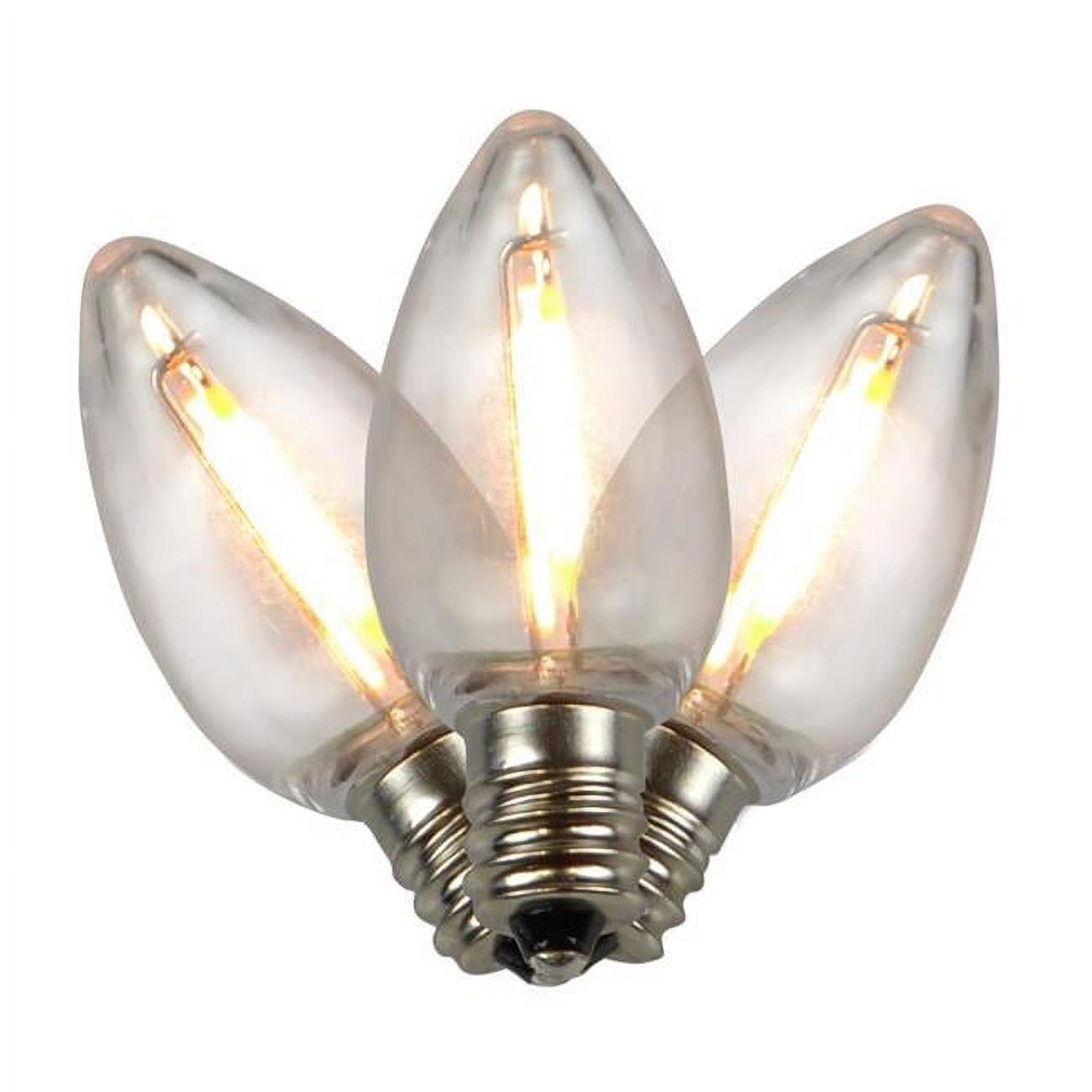 LED C7 Replacement Christmas Light Bulbs, Warm White - 25 Count