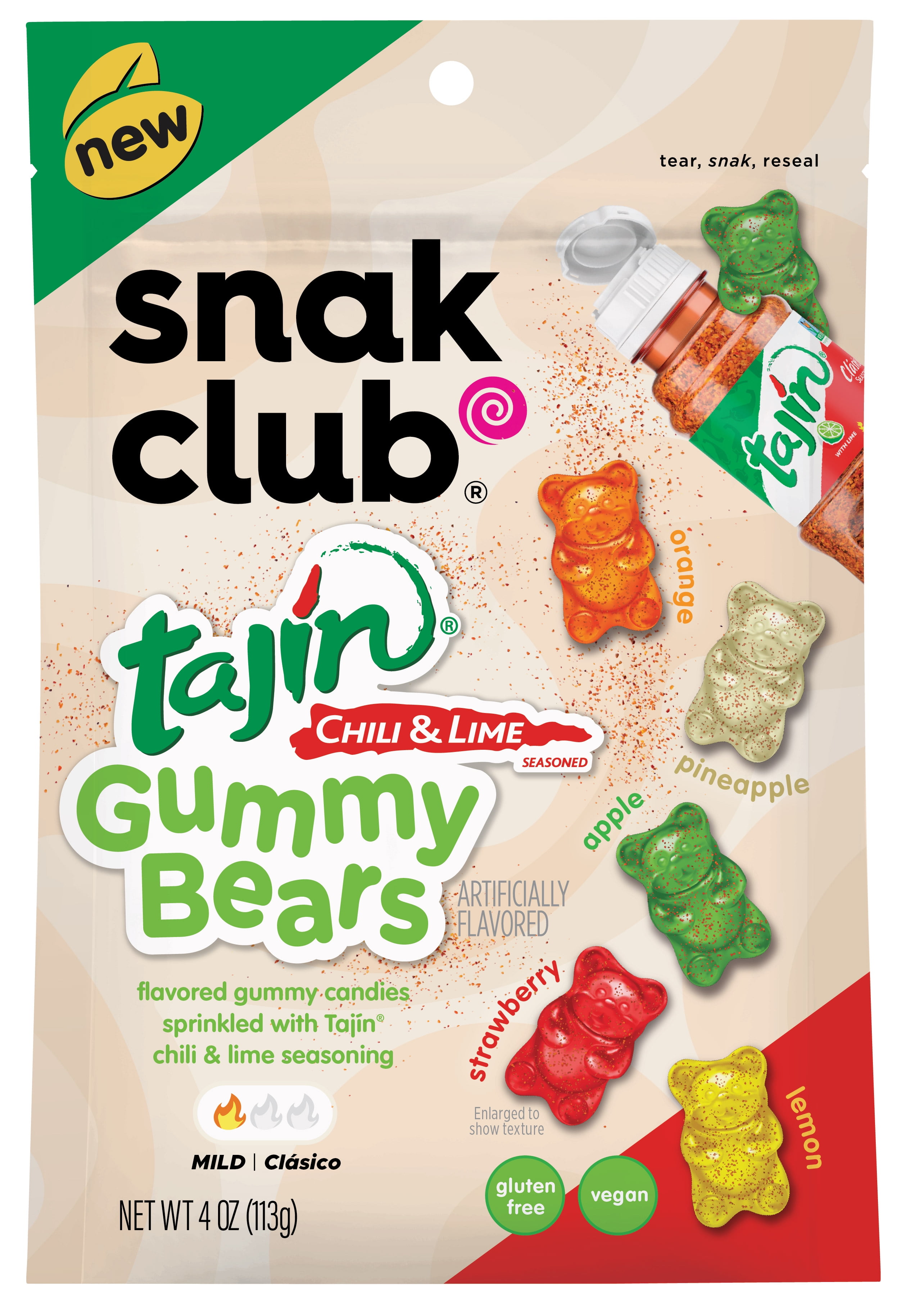 4 oz Bagged Tajin Chili & Lime Gummi Candy - Pack of 6