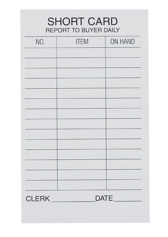 Centurion 9215047 3 5 in. Short Card Pad
