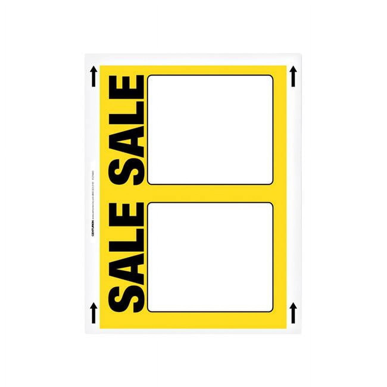 11 x 8.5 in. Sale Polyethylene Sign, Black & Yellow