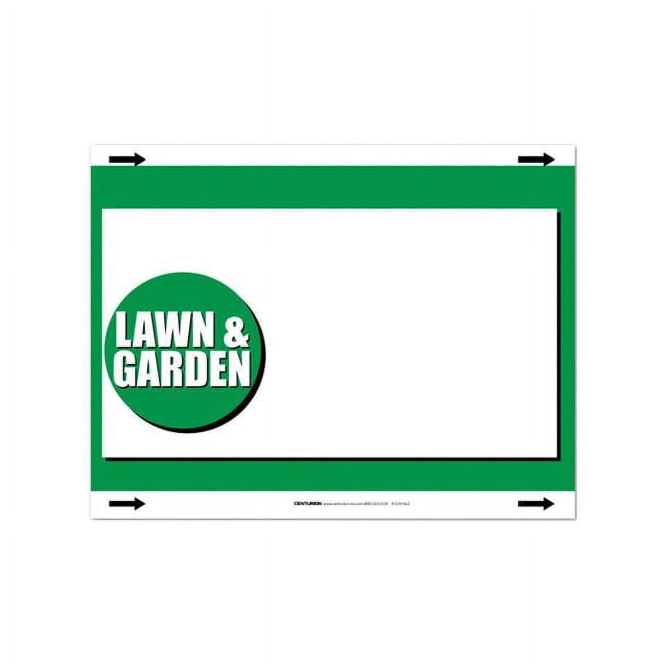 11 x 8.5 in. Lawn & Garden Polyethylene Sign, Black & Green