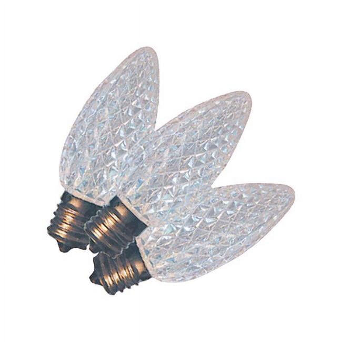 9087113 LED C9 Replacement Christmas Light Bulbs, Cool White - 25 Count