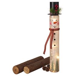 Gerson 9086680 28.5 in. LED Electric Lighted Frosted Figurine, Multi Color - Pack of 4