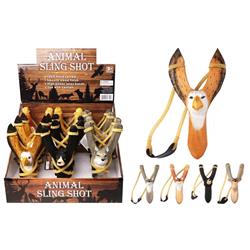 Picture of Diamond Visions 9091762 Animal Sling Shot Wood Toy&#44; Assorted Color - Pack of 12