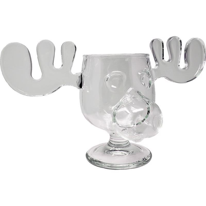 Picture of Spoontiques 9086721 Moose Mug&#44; Clear - 4.5 in.