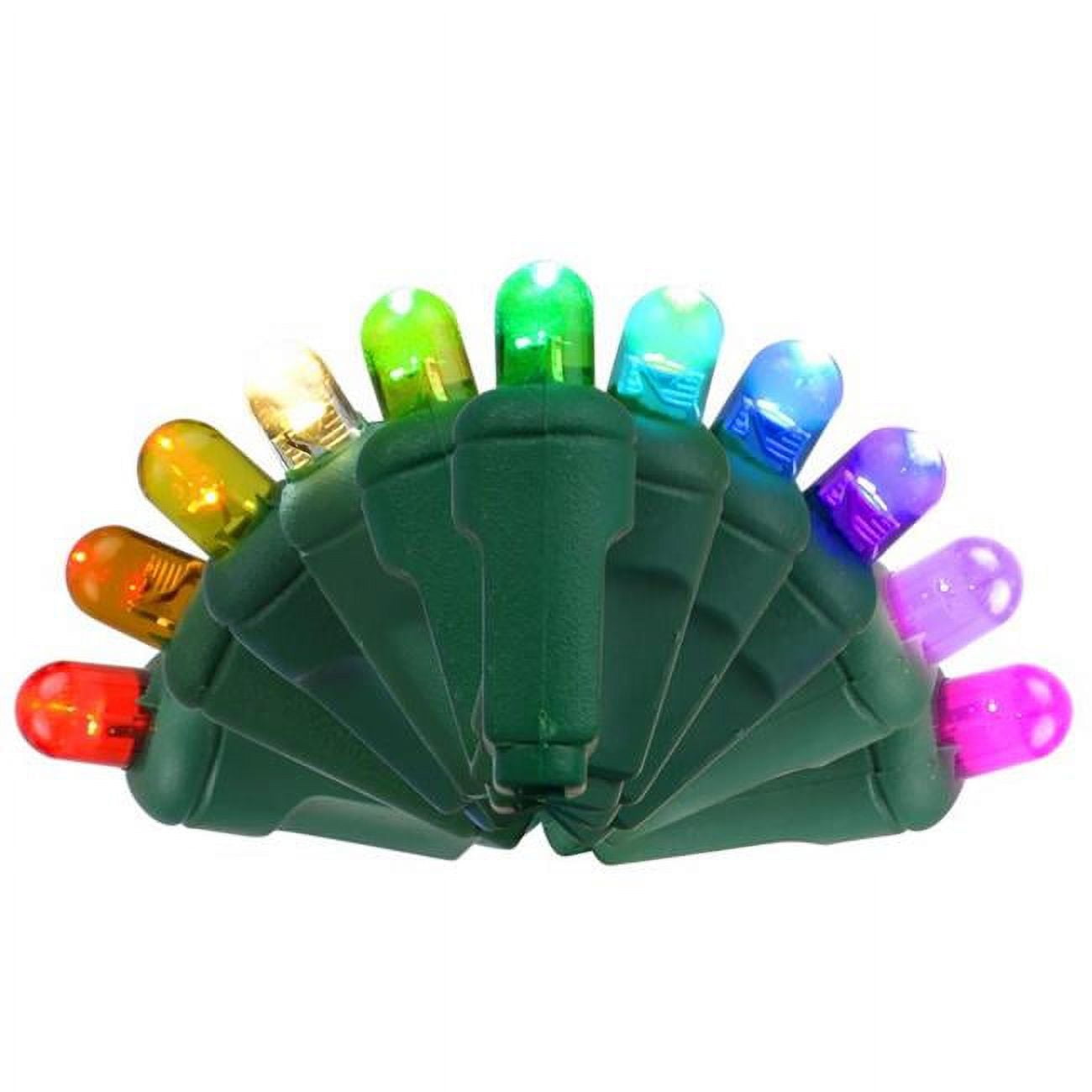 9086391 50 ft. Platinum LED Mini String Christmas Lights, Multi Color - 50 Count