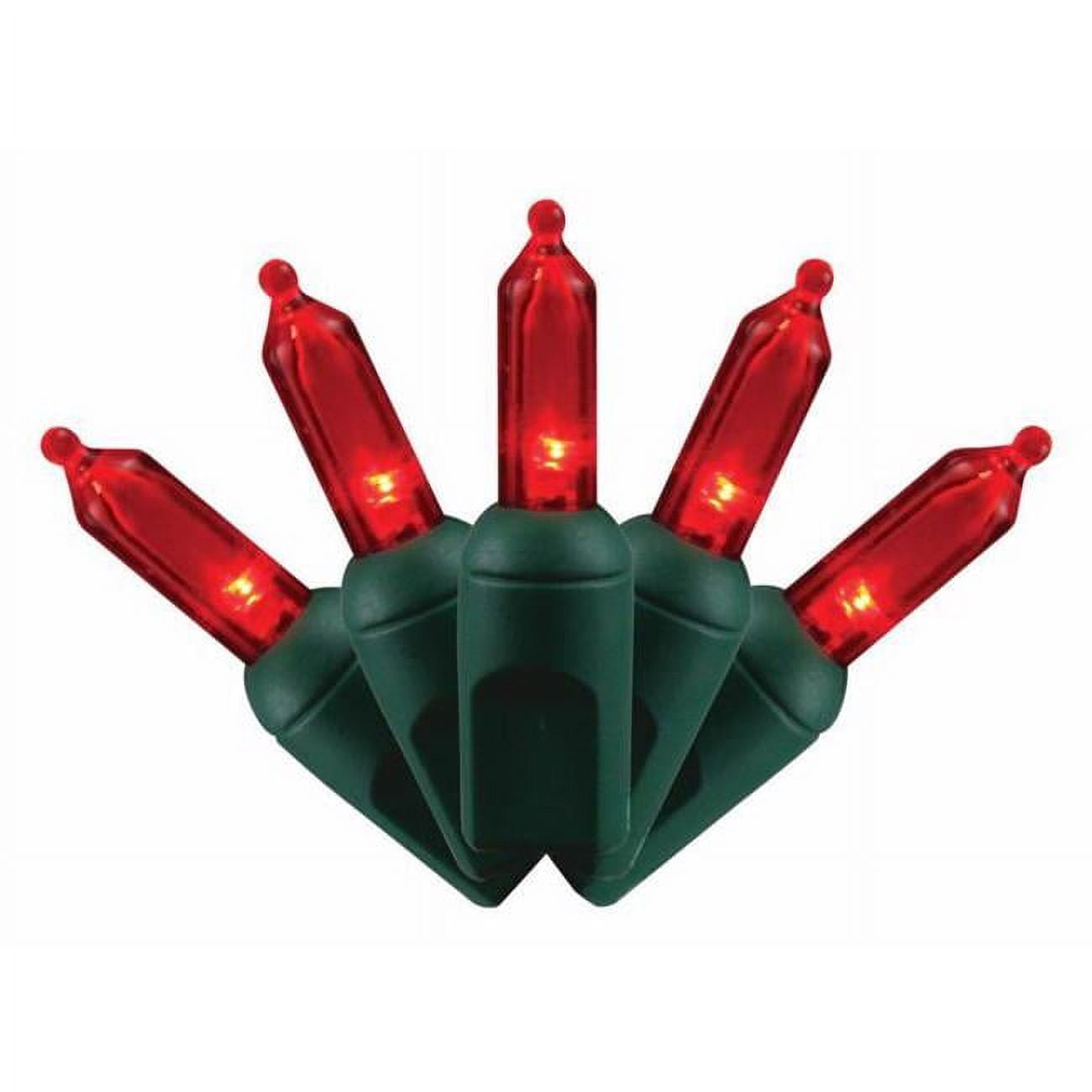 9086329 25 ft. Platinum LED T5 String Christmas Lights, Red - 50 Count
