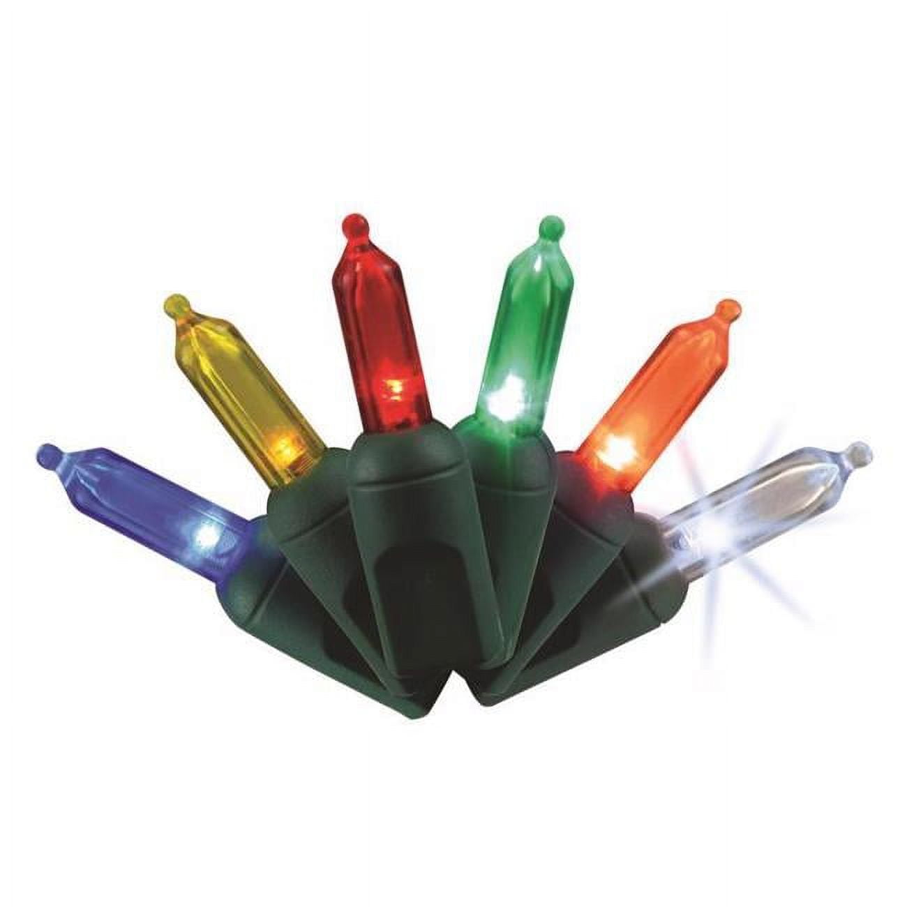 9086334 25 ft. Platinum LED T5 String Christmas Lights, Multi Color - 50 Count