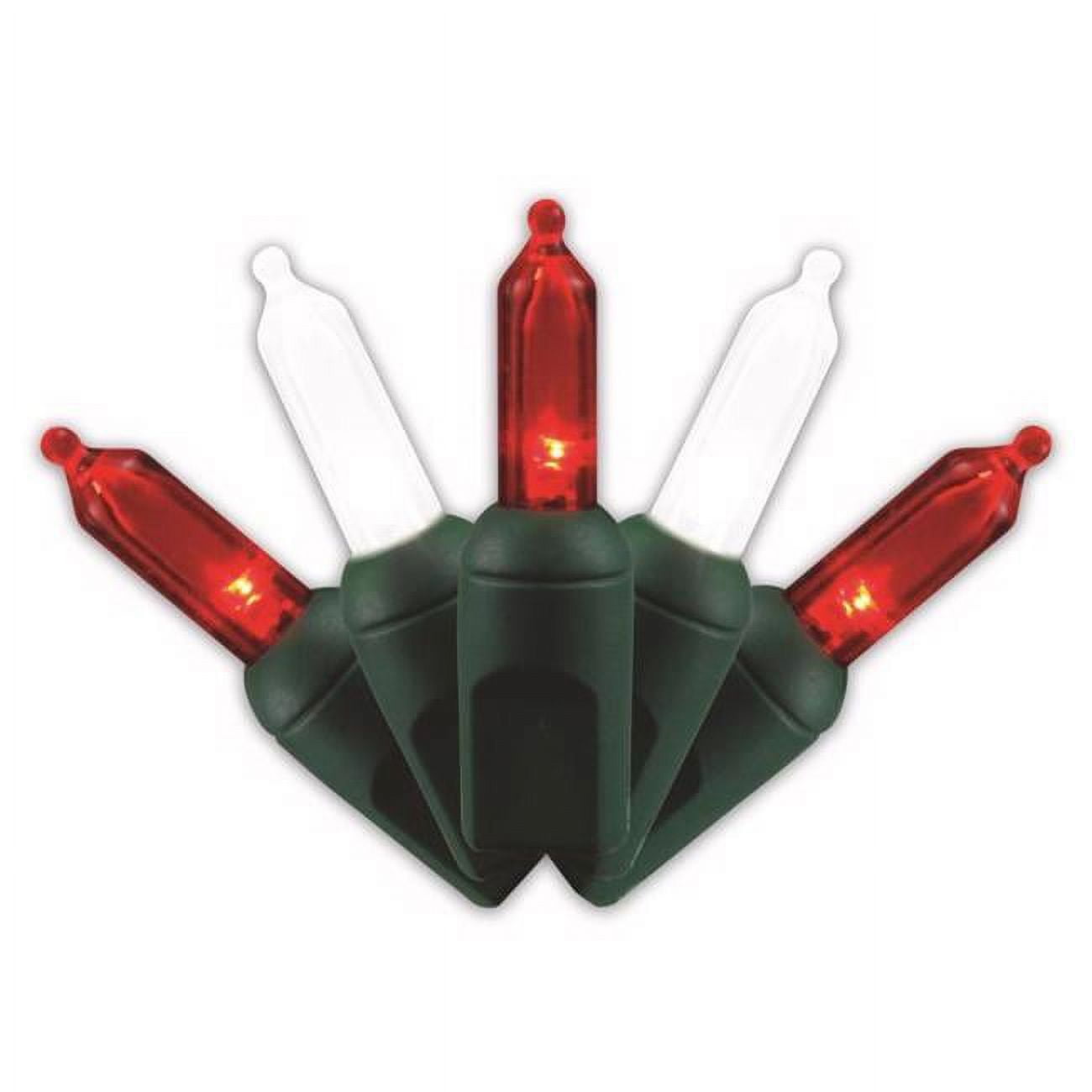 9086336 25 ft. Platinum LED T5 String Christmas Lights, Red & White - 50 Count