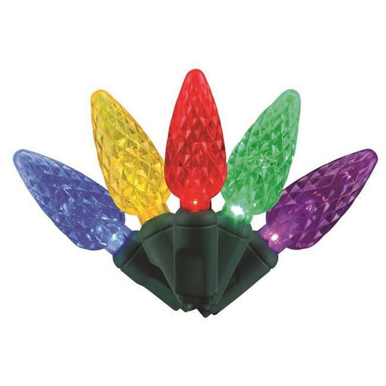 9086339 25 ft. Platinum LED C6 String Christmas Lights, Multi Color - 50 Count - Pack of 12