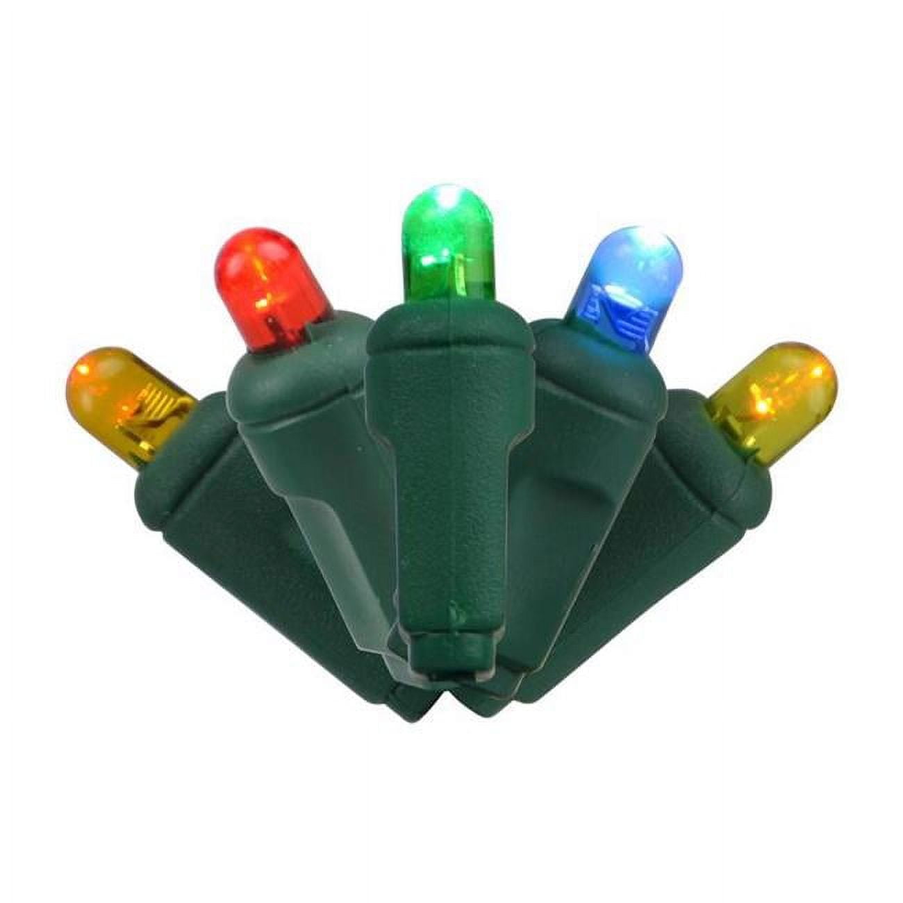 9086345 25 ft. Platinum LED Mini String Christmas Lights, Multi Color - 50 Count