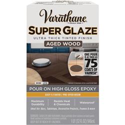 1026713 1 qt. Super Glaze Pour-on High Gloss Aged Wood Epoxy Resin pack of 3