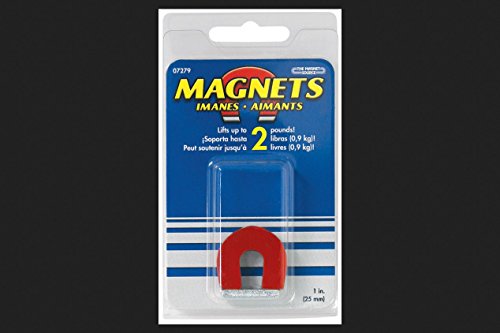 2137487 1 x 1.126 in. 2 lbs Pull Horseshoe Magnet, Red