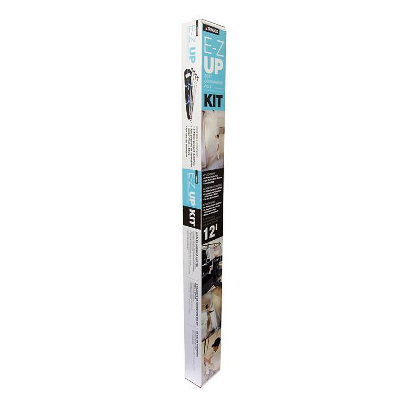12 ft. E-Z Up Dust Containment Pole Kit, Black & Silver