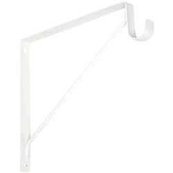 Shelf & Rod Bracket, White