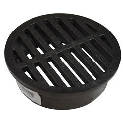 4588869 4 in. Black Round Polyethylene Drain Grate