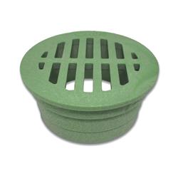 3 in. Green Round Polyethylene Drain Grate