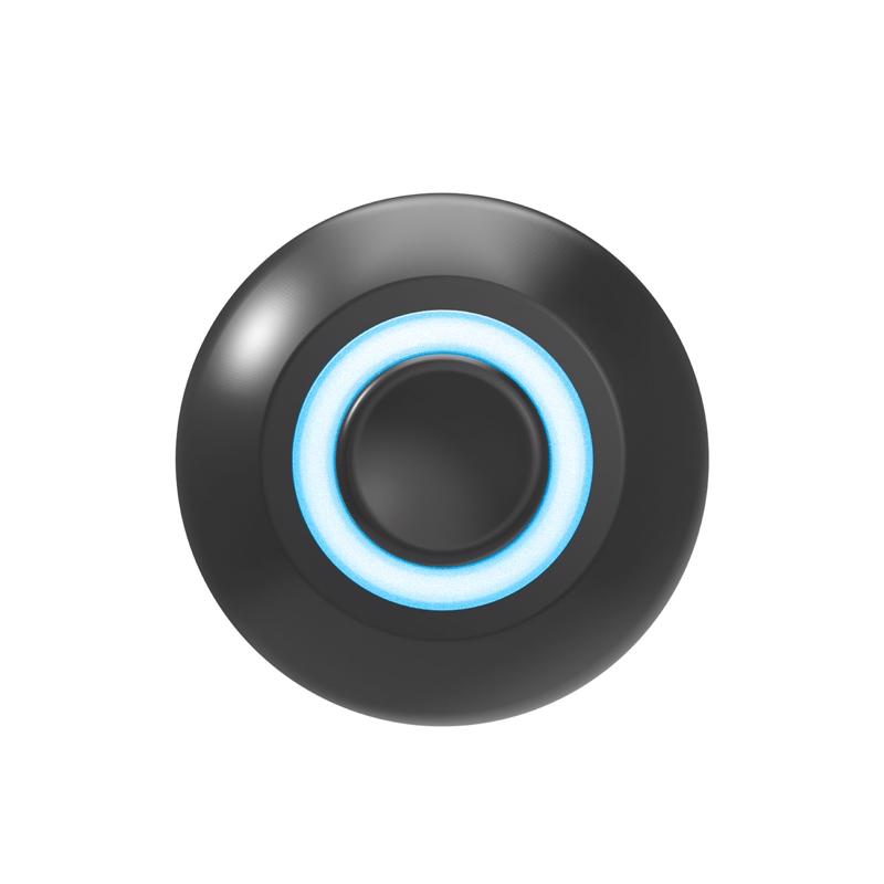 3014520 Wired Push Button Doorbell Lighted, Metal, Black