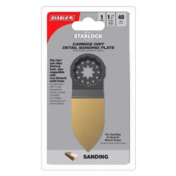 Diablo Tools 1-1/4in 40-Grit Starlock Carbide Grit Oscillating Detail Sanding Plate - DOS40CGSF