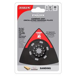 Diablo Tools 3-1/2in 20-Grit Starlock Carbide Grit Oscillating Sanding Plate - DOS20CGSP