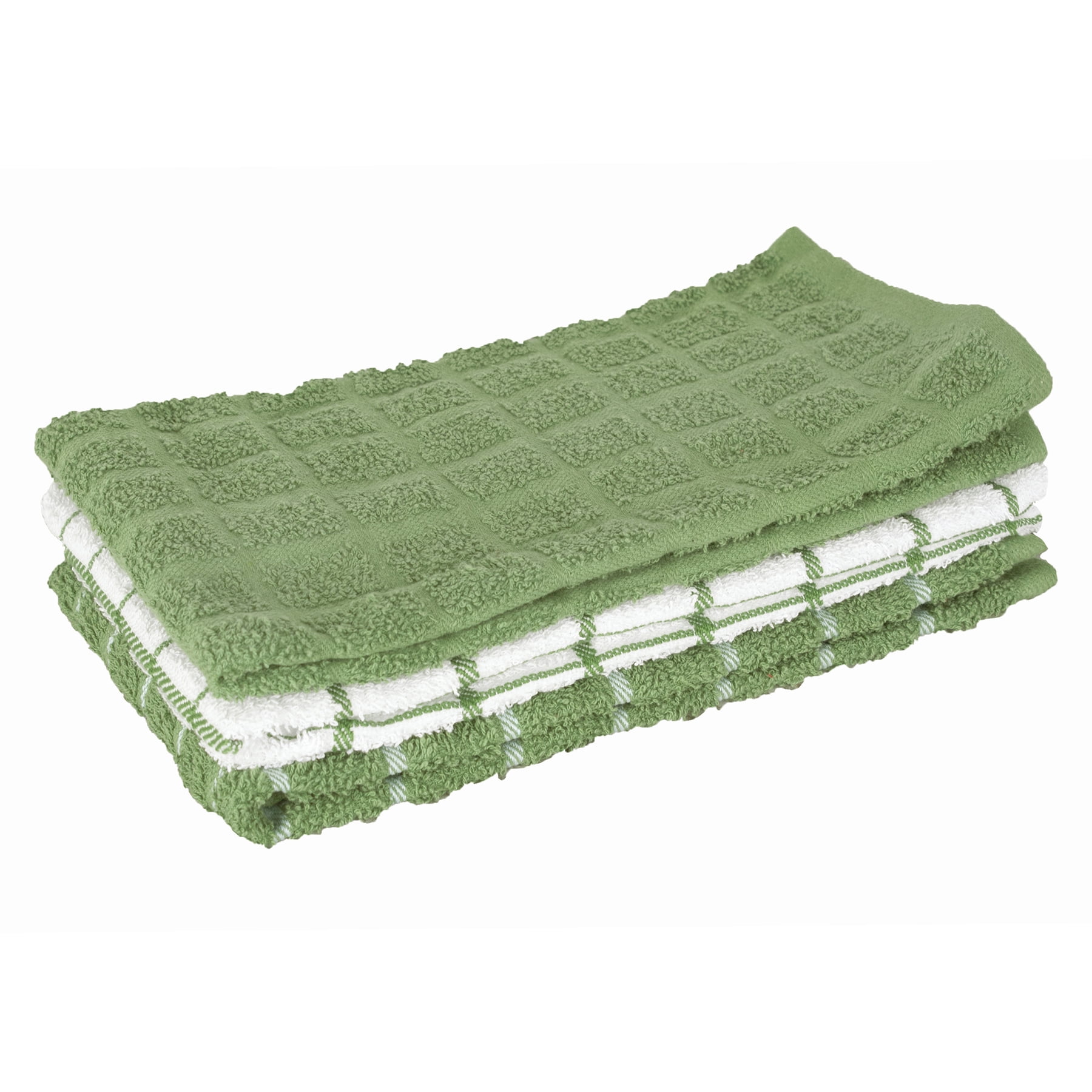 Picture of John Ritzenthaler 6131866 Kitchen Towels, Cactus Green pack of 3